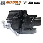 80mm 3" Dövme Çelik Sabit Tezgah Masa Mengenesi