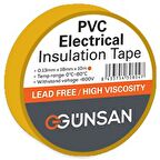 1 Adet Günsan Sarı İzole Bant 0.13X18MMX10M