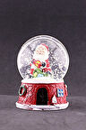 2025 Yeni Yıl Işıklı Kar Küresi 9 Cm Noel Baba Ve Hediyeleri Temalı Dekoratif Hediye Yılbaşı