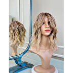 Kadınca Peruk %100 İnsan Saçı Ombre Röfle 7 Ton Ciltsiz Özel Dikim PRK378