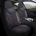 Fiat Uno Araçlara Uyumlu Oto Koltuk Kılıfı Seti - Primier Serisi - Siyah Kırmızı
