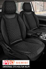 Hyundai S-coupe UYUMLU TAM SET PRO Lüks Oto Koltuk Kılıfı Deri ve Kabartmalı ÖZEL KUMAŞ SİYAH