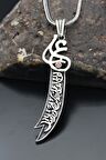 Zülfikar Kılıç Figürlü 925 Ayar Erkek Gümüş Kolye Zincir