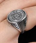 Hz. Süleyman Mührü 925 Ayar Gümüş Erkek Yüzüğü