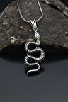 Yılan Figürlü Gümüş Kolye Zincir 925 Ayar
