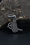 Osmanlı Tuğralı Kolye Ucu 925 Ayar Gümüş