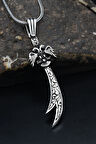 Çift Başlı Kartal (SELÇUKLU KARTALI) ve Hz. Ali Zülfikar Kılıcı 925 Ayar Gümüş Erkek Kolye Zincir 901122