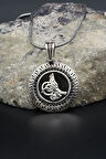 Osmanlı Tuğralı Grek Desenli 925 Ayar Gümüş Kolye Zincir 902383