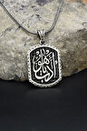 Edeb Ya Hu Yazılı 925 Ayar Gümüş Kolye Zincir 902391
