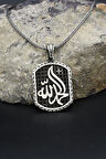 hamd olsun Arapça Yazlı 925 Ayar Gümüş Kolye Zincir 902393