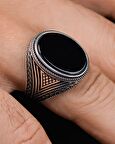 925 Ayar Gümüş Erkek Yüzüğü Oniks Taşlı