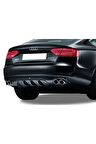 Audi A5 B8 A-style Arka Tampon Eki - Difüzör (plastik) Uyumlu