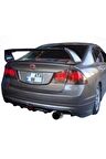 Honda Civic Fd6 (2006-2011) Mugen Rr Tek Çıkış Arka Tampon Eki - Difüzör (plastik)