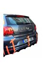 Volkswagen Polo 6r (2015-2017) Makyajlı Arka Tampon Eki - Difüzör (plastik)