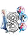 Frozen Elsa Balon Set 8 Yaş Karlar Ülkesi Frozen Elsa Konsept Doğum Günü Parti Balon Set