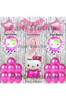Hello Kitty Balon Set 9 Yaş Hello Kitty Sevimki Kedi Konsept Pembe Rakam Doğum Günü Parti Balon Set