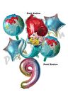 Küçük Deniz Kızı Ariel 9 Yaş Balon Set Little Mermaid Balloon Set Deniz Kızı Ariel Doğum Günü Set