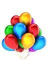 Metalik 12'inç Karışık Renk Balon 10 Adet