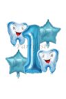 Diş Buğdayı Balon Set Ilk Dşim Folyo Balon Set Konsept Doğum Günü Set Yaş Balon