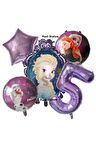 Frozen Karlar Ülkesi Elsa Konsept Mor Doğum Günü Balon Set 5 Yaş Elsa Karlar Ülkesi Balon Set