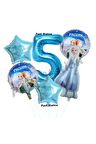 Frozen Karlar Ülkesi Elsa Konsept Doğum Günü Balon Set 5 Yaş Elsa Karlar Ülkesi Temalı Balon Set