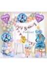 Frozen Elsa 3 Yaş Balon Seti Karlar Ülkesi Konsept Helyum Balon Set Frozen Elsa Doğum Günü Set