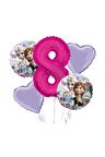 Frozen Balon Set Karlar Ülkesi Folyo Balon Set Konsept Doğum Günü Set 8 Yaş Balon