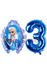 Frozen Elsa Konsept 5 Yaş Balon Set Karlar Ülkesi Tema Doğum Günü Folyo Balon Set