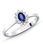 0.45 Ct. Safir Pırlanta Yüzük
