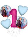 Frozen 1 Yaş Balon Set Elsa Balon Folyo Balon Set Konsept Karlar Ülkesi Doğum Günü Set Yaş Balon