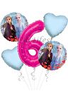 Frozen 6 Yaş Balon Set Elsa Balon Folyo Balon Set Konsept Karlar Ülkesi Doğum Günü Set Yaş Balon