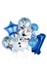 Frozen Elsa Olaf 9 Yaş Balon Set Karlar Ülkesi Elsa Olaf Konsept Doğum Günü Folyo Balon Set