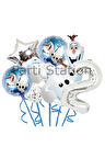 Karlar Ülkesi Frozen Elsa Olaf 5 Yaş Balon Set Frozen Elsa Olaf Konsept Doğum Günü Folyo Balon Set
