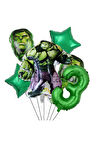 Avengers Hulk 6 Yaş Doğum Günü Balon Set Hulk Tema Doğum Günü Parti Balon Set