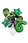 Avengers Hulk 6 Yaş Doğum Günü Balon Set Hulk Tema Doğum Günü Parti Balon Set