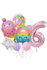 Cupcake Dondurma 4 Yaş Balon Set Şeker Dondurma Candy Balon İce Cream Konsept Doğum Günü Balon Set