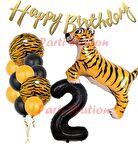 Safari Konsept Kaplan 2 Yaş Balon Seti Kaplan Parti Konsept Doğum Günü Balon Set Jungle Kaplan Balon