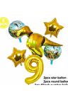 Dinazor Konsept 9 Yaş Balon Set T-rex Dinazor Konsept Doğum Günü Set Yaş Balon Set