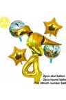 Dinazor Konsept 4 Yaş Balon Set T-rex Dinazor Konsept Doğum Günü Set Yaş Balon Set