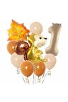 Sincap Sonbahar Woodland Orman Hayvanları 1 Yaş Balon Set Woodland Konsept Doğum Günü Set