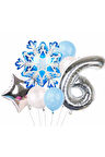Kar Tanesi Frozen Elsa Kış Konsept Snowflake 8 Yaş Balon Konsept Doğum Günü Set Yaş Balon Set
