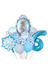 Frozen Elsa 3 Yaş Balon Set Karlar Ülkesi Elsa Konsept Doğum Günü Folyo Balon Set