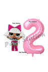 Diva LOL Bebek 9 Yaş Balon ve Pembe Rakam Balon Doğum Günü Parti Set