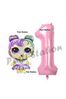 LOL Bebek 4 Yaş Balon ve Pembe Rakam Balon Doğum Günü Parti Set