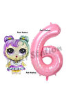 LOL Bebek 4 Yaş Balon ve Pembe Rakam Balon Doğum Günü Parti Set