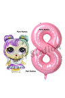 LOL Bebek 4 Yaş Balon ve Pembe Rakam Balon Doğum Günü Parti Set