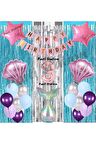 Deniz Kızı 3 Yaş Doğum Günü Konsept Balon Set Mermaid Balloon Set Deniz Kızı Günü Seti