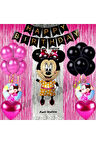 Minnie Mouse Konsept Doğum Günü Balon Set 2 Yaş Minnie Mouse Tema Parti Balon Set