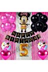 Minnie Mouse Konsept Doğum Günü Balon Set 5 Yaş Minnie Mouse Tema Parti Balon Set
