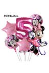 Minnie Mouse Konsept Doğum Günü Balon Set 5 Yaş Minnie Mouse Tema Parti Balon Set